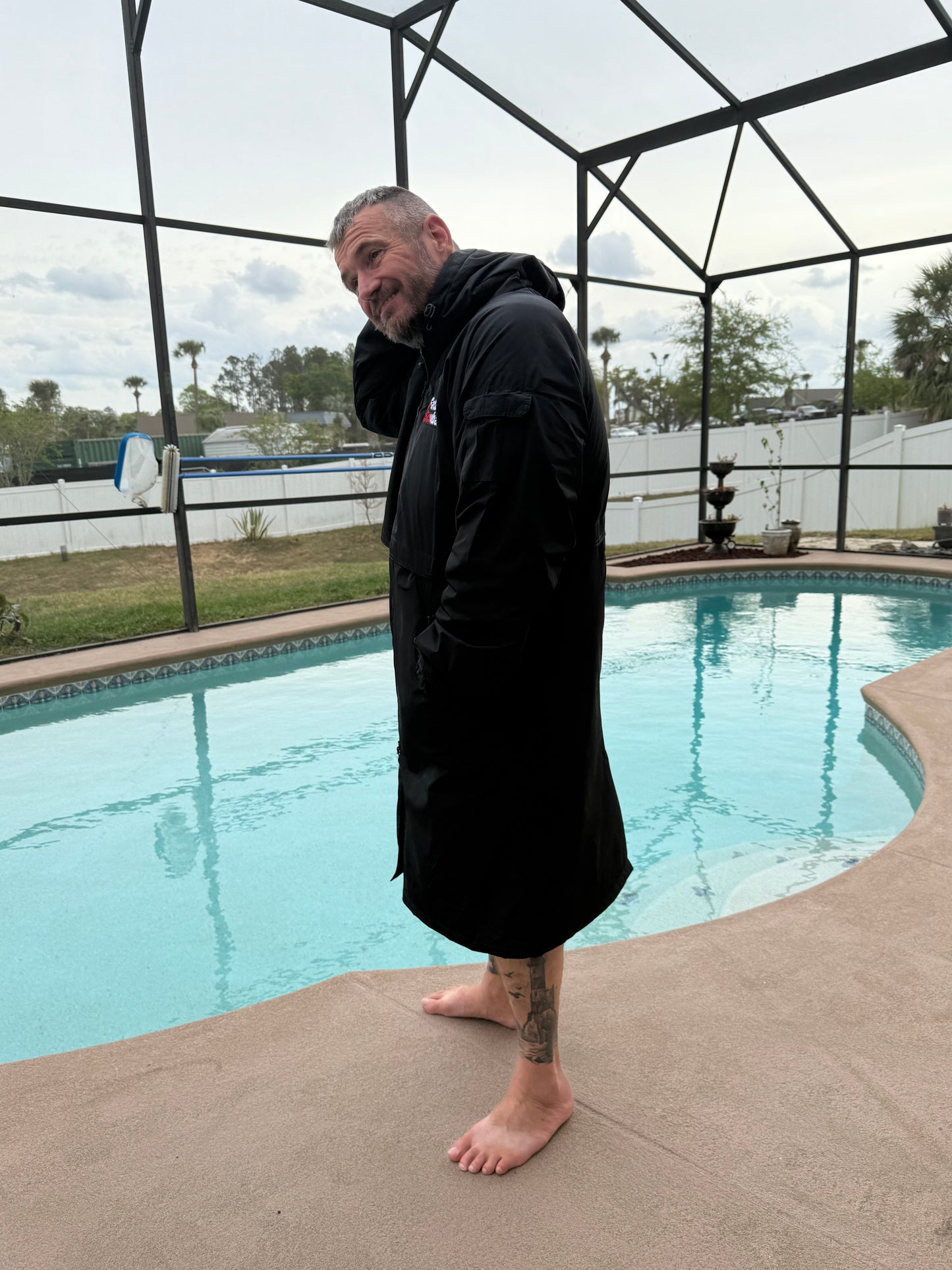 FatBoy Scuba Gray Fleece-Lined Black Boat Coat – Extreme Warmth. Ultimate Style.