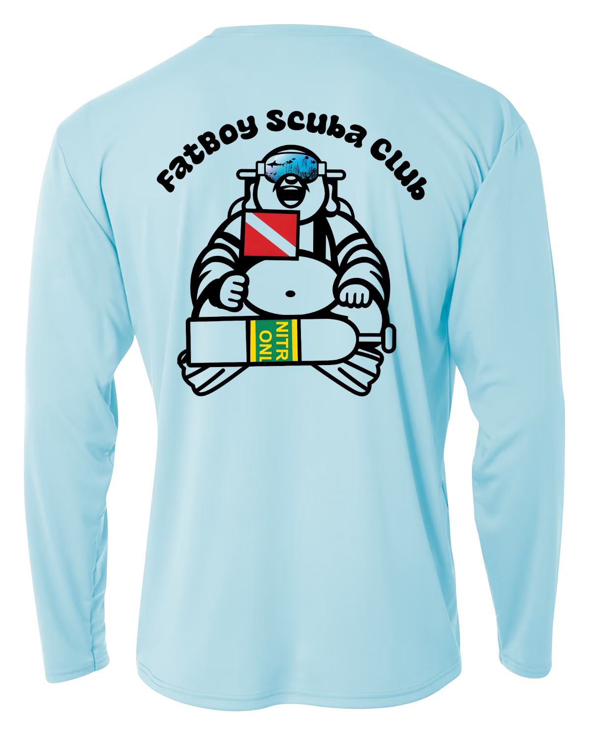 FatBoy Scuba Classic Buddha Logo Rash Guard – Stay Cool. Dive Bold.