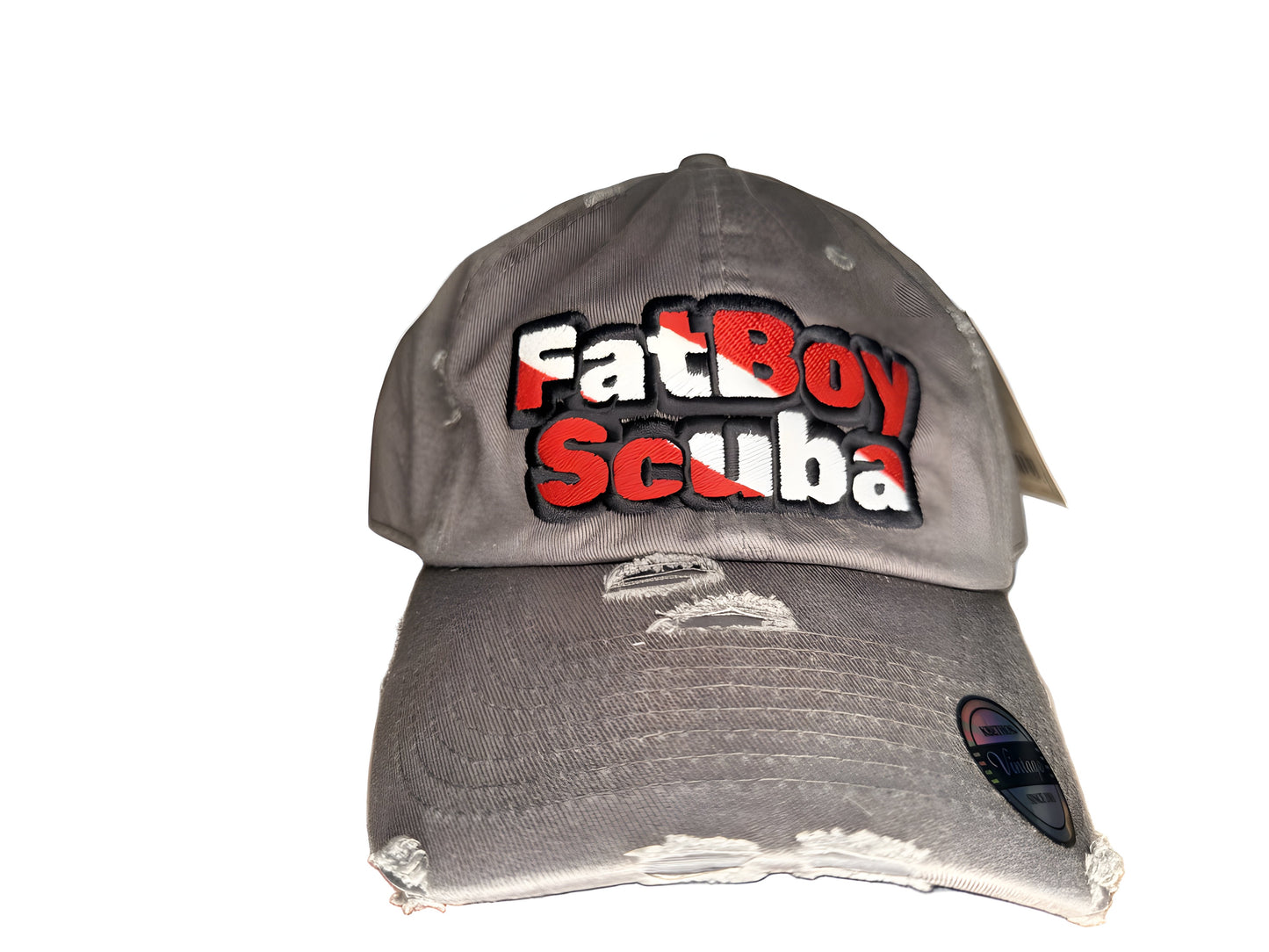 FatBoy Scuba Gray Distressed Hat – Laid-Back Look, Dive-Ready Vibes