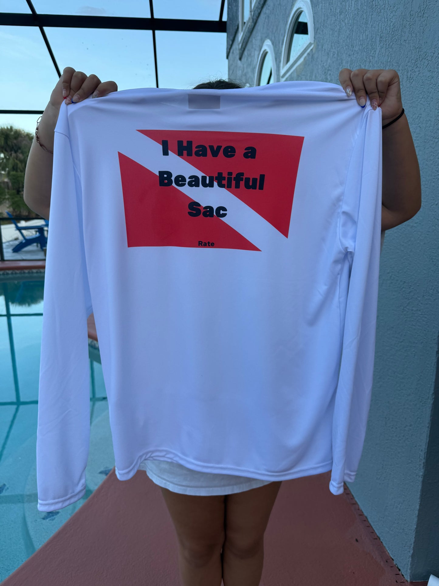 Beautiful SAC white long sleeve rash guard