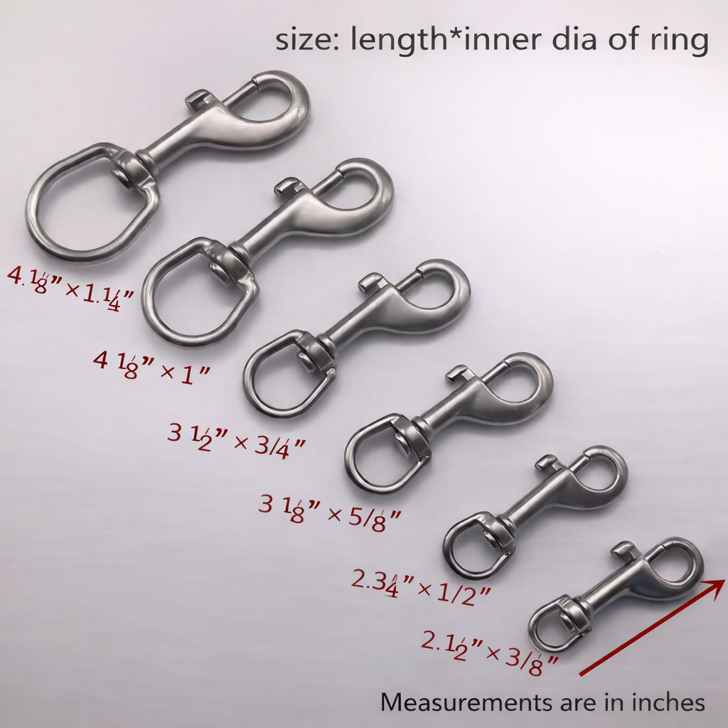 Swivel Bolt Snaps Marine Grade 316 S/S- In Multiple Sizes
