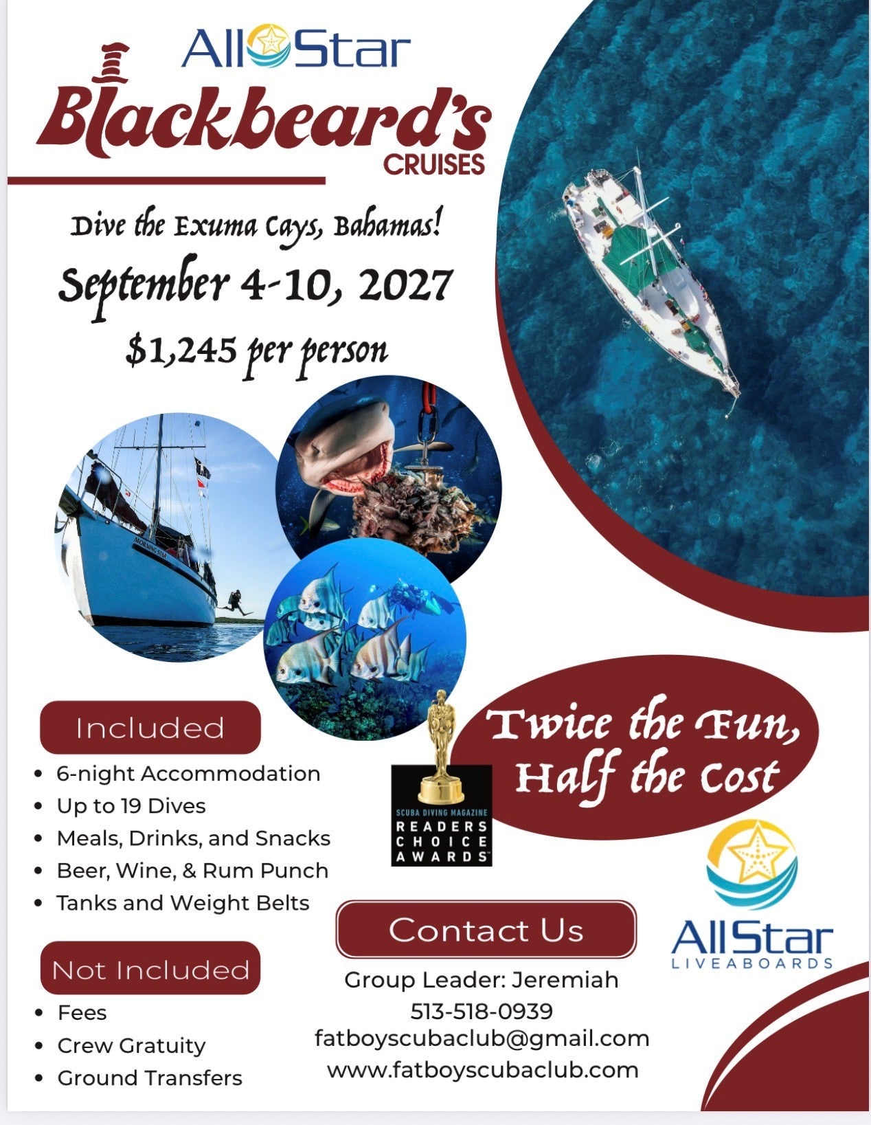 BlackBeards Trip-Bahamas Sept 4th-2027