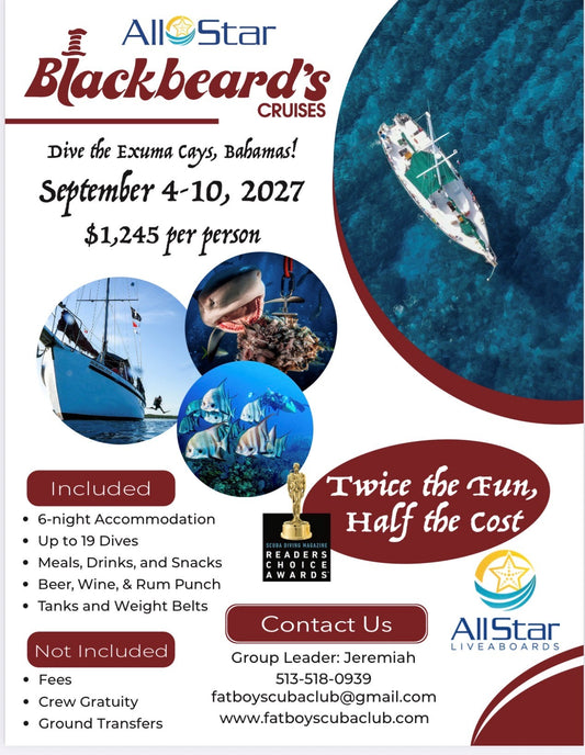 BlackBeards Trip-Bahamas Sept 4th-2027